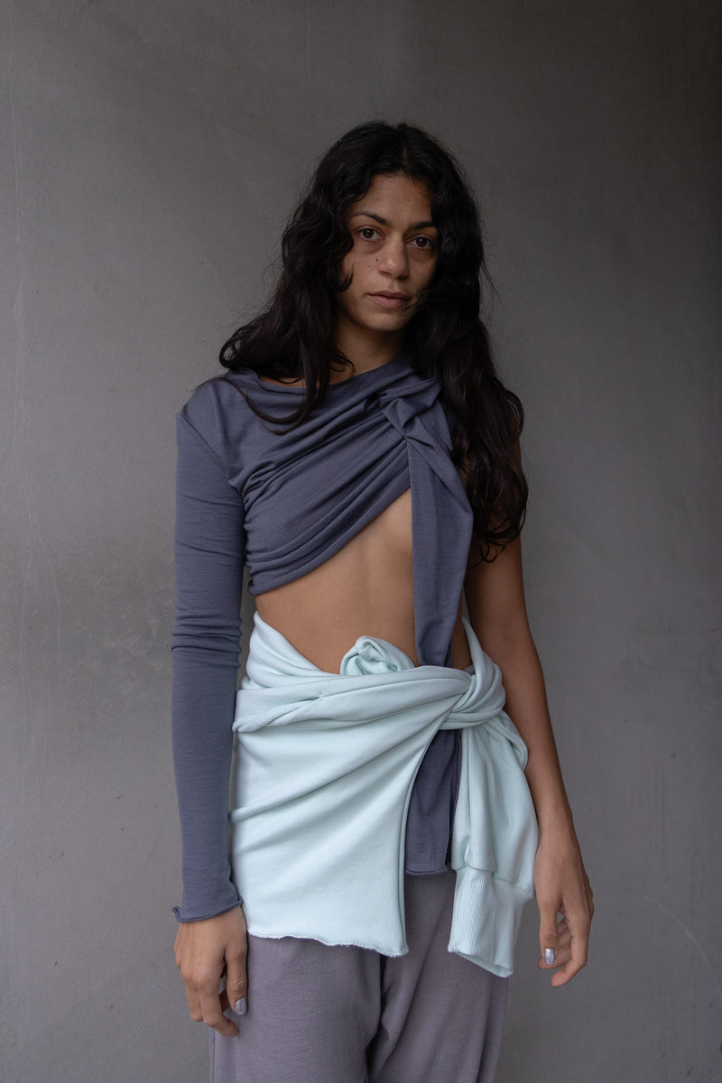 Long Sleeve Merino in French Slate
