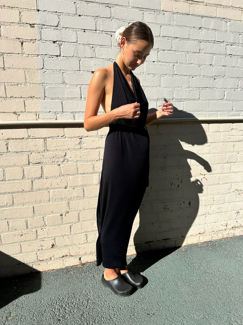 Cowl Dress in Ink - Last One!