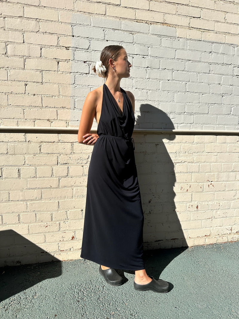 Cowl Dress in Ink - Last One!