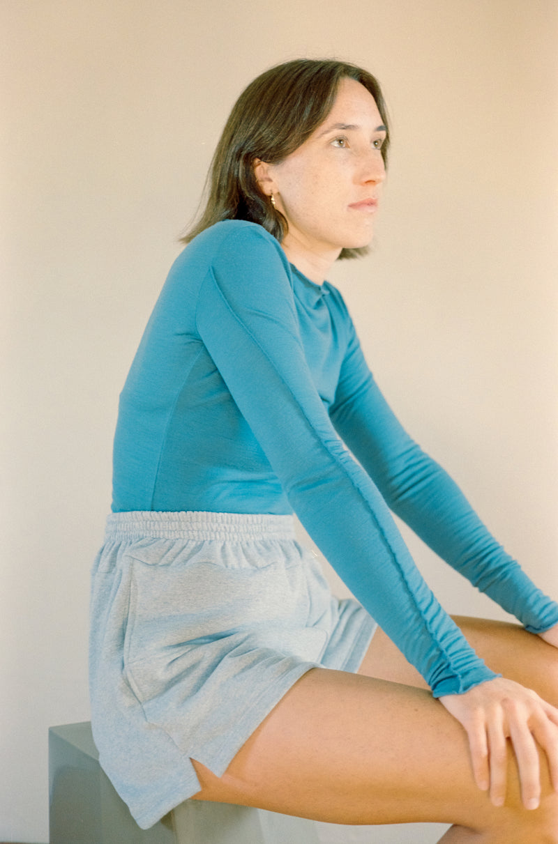 Long Sleeve Merino in Teal