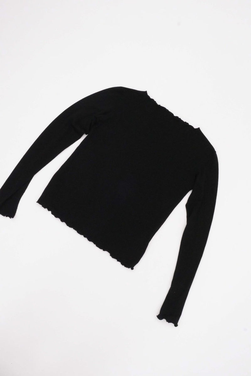 Long Sleeve in Black Merino - Preorder September