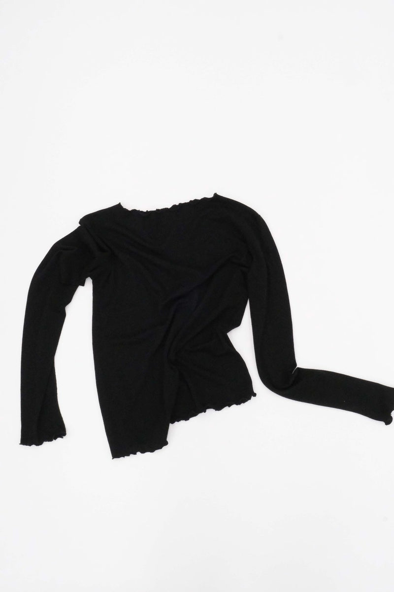 Long Sleeve in Black Merino - Preorder September