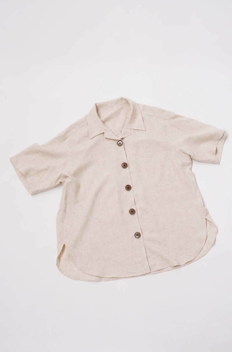 Box Shirt in Flax