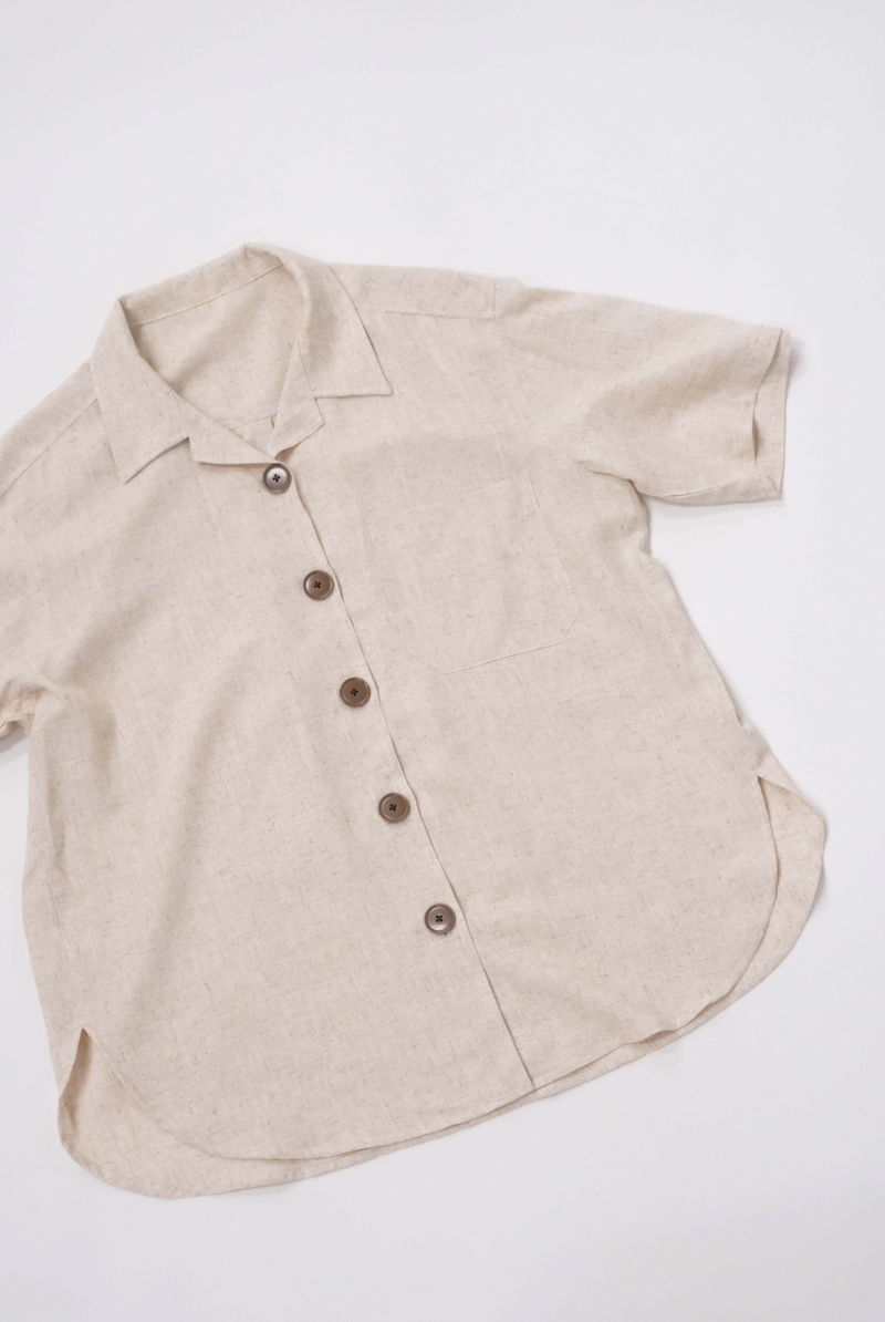 Box Shirt in Flax