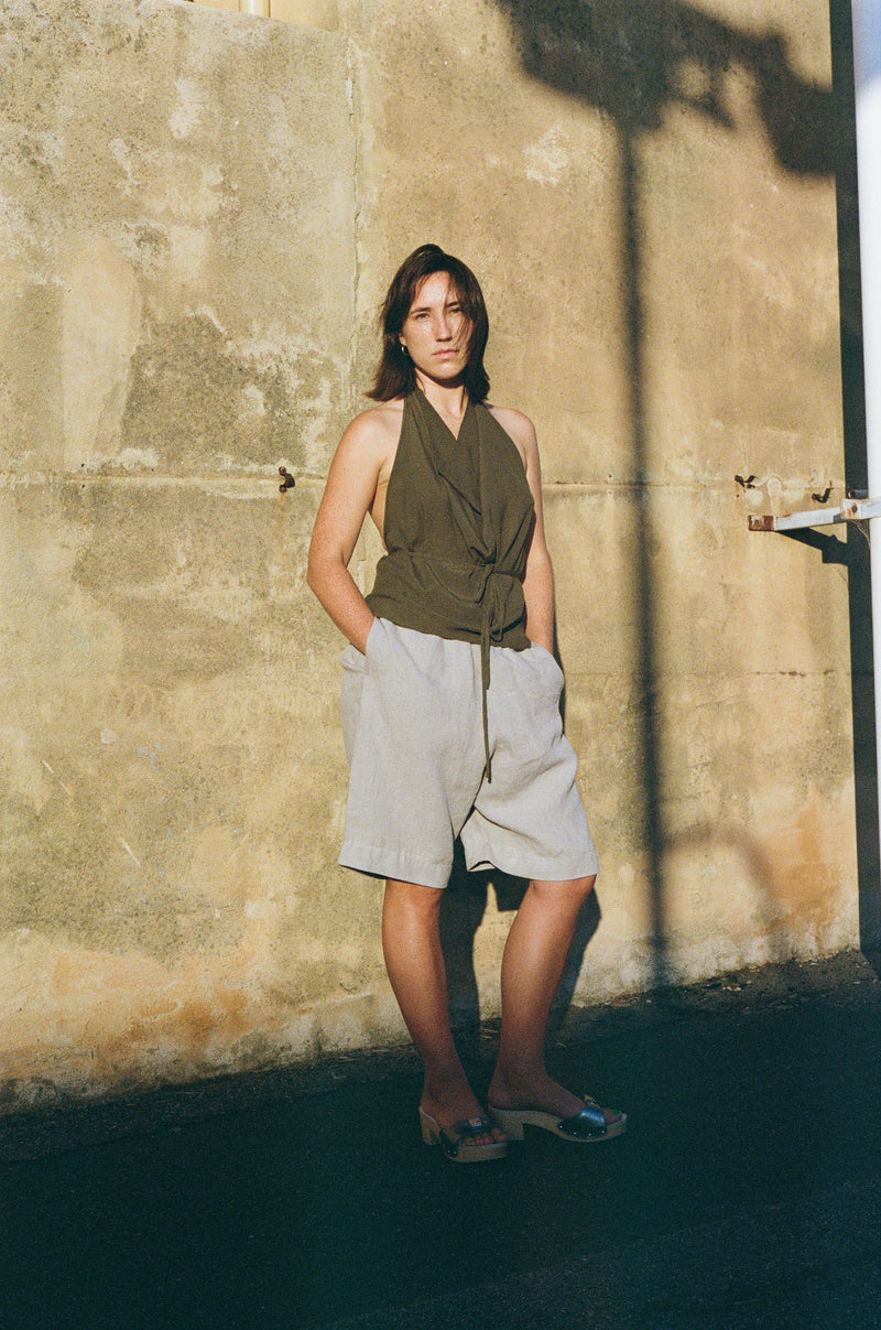 Cowl Top in Olive
