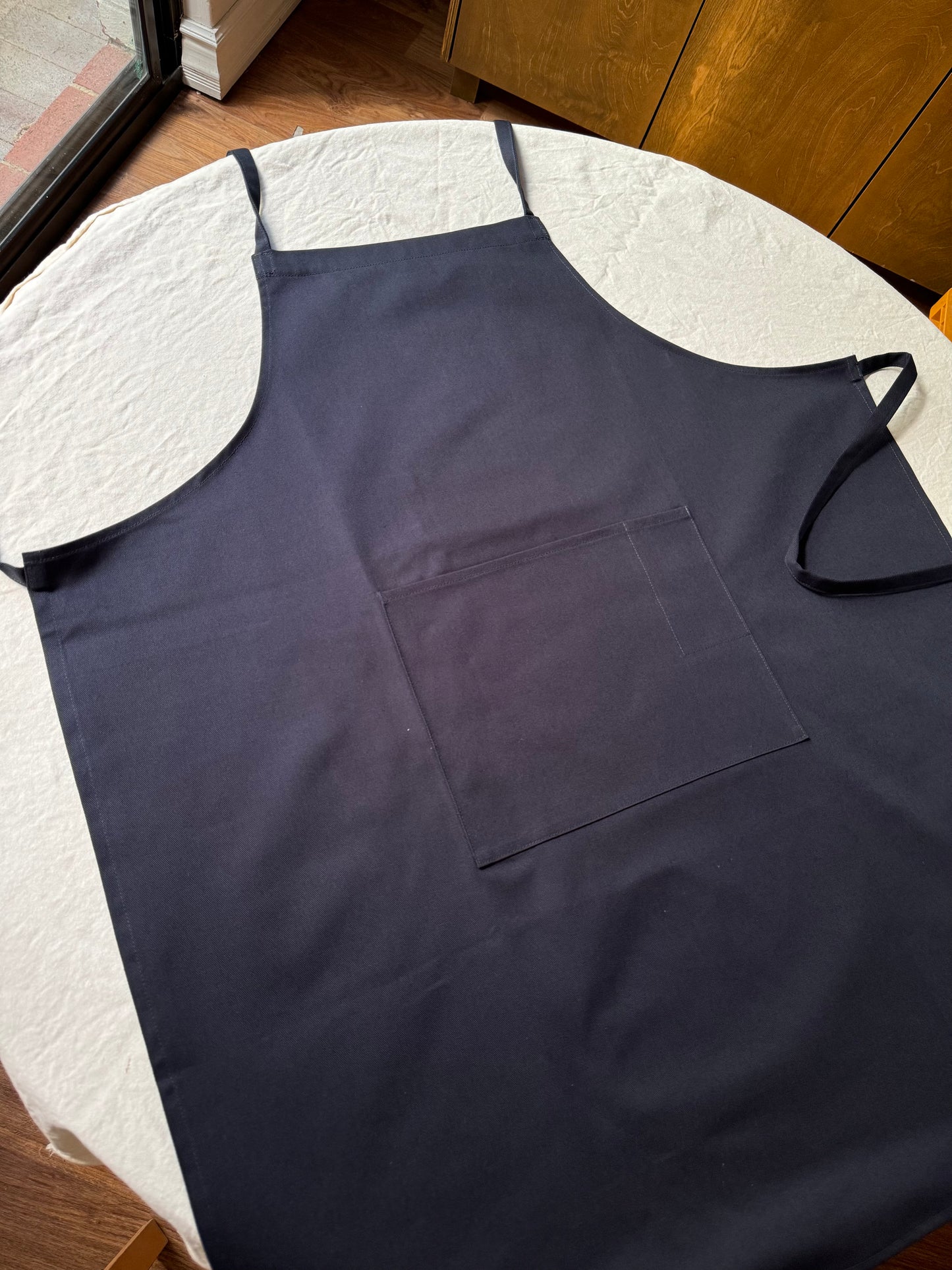 Apron in Navy Cotton - Preorder February