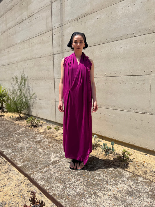 The Fold Gown in Magenta