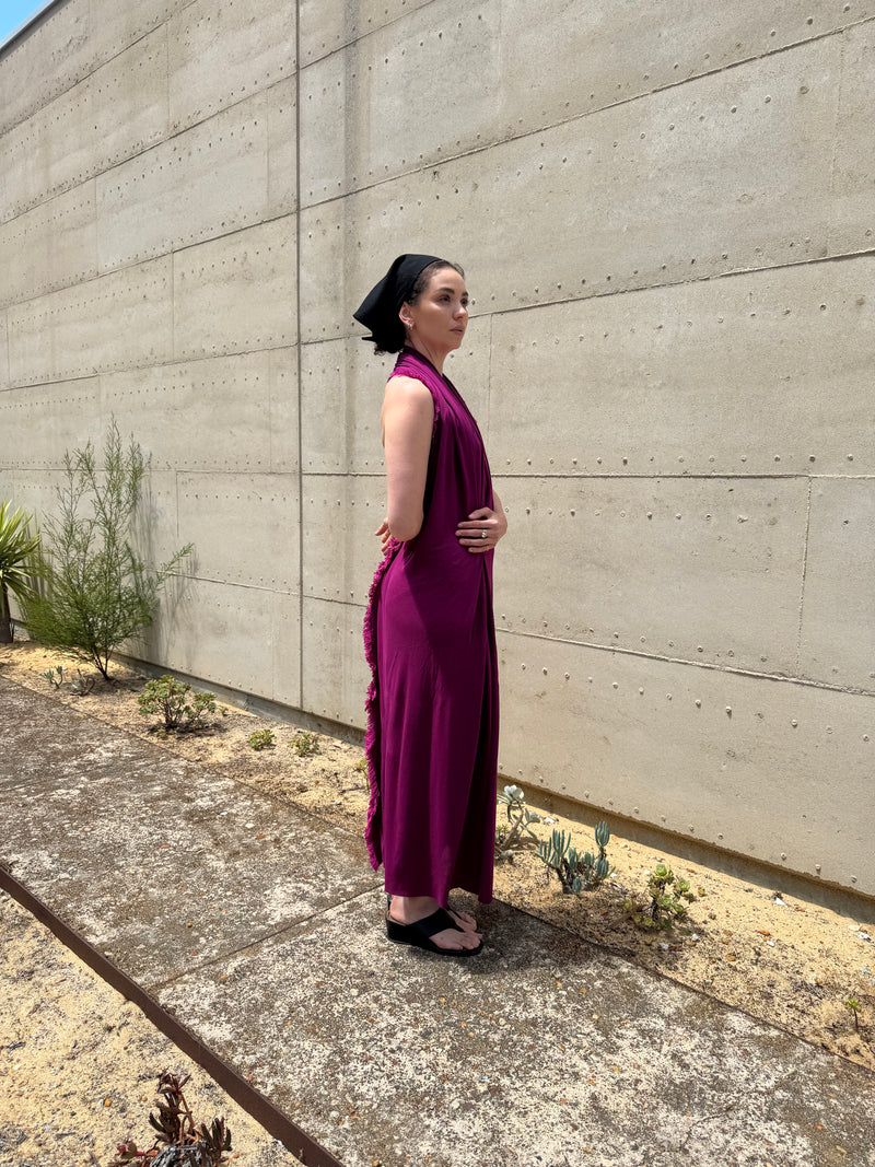The Fold Gown in Magenta
