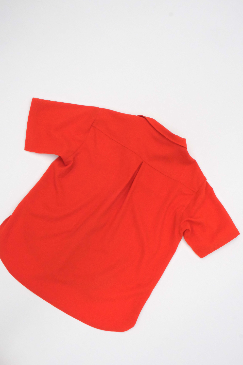 Box Shirt in Tomato Wool